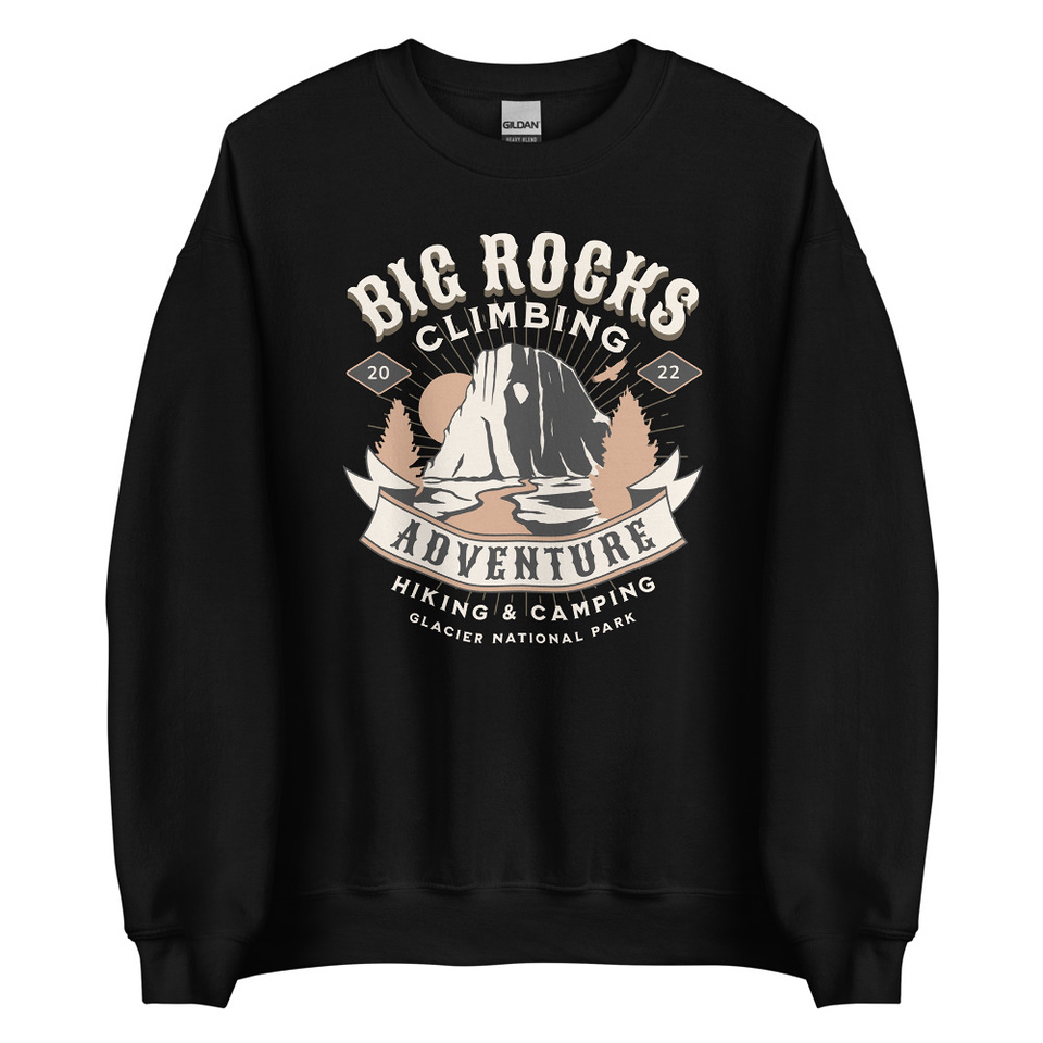 Big Rocks Climbing - Outdoor Adventure Unisex Crew Neck Sweatshirt