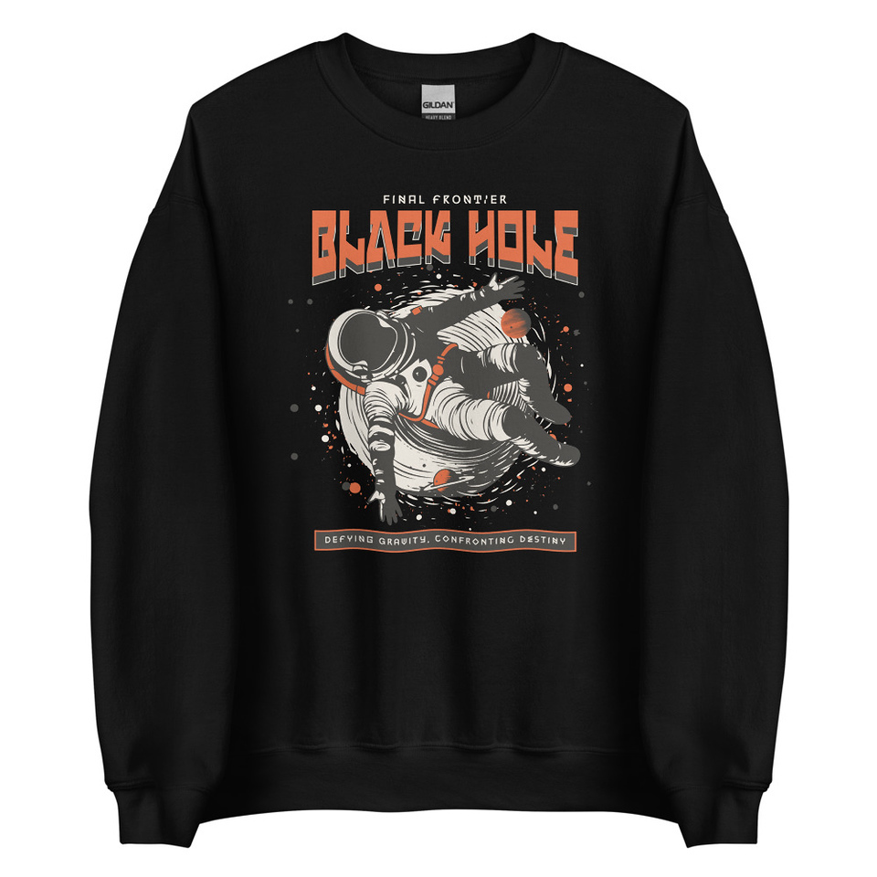 Black Hole Unisex Crew Neck Sweatshirt