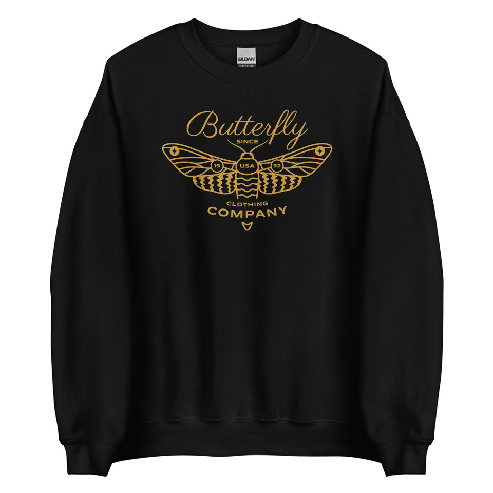 Blue Butterfly - Minimal Unisex Crew Neck Sweatshirt