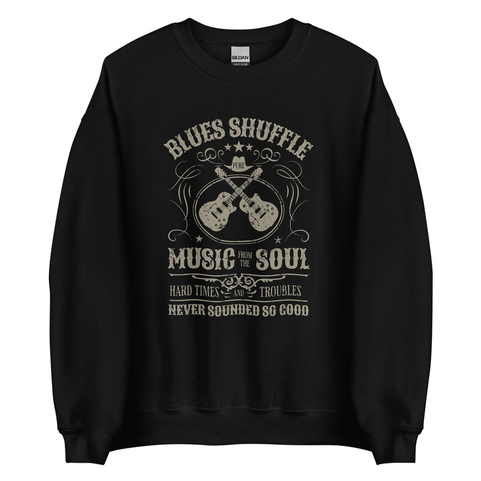 Blues Music from the Soul - Guitar Unisex Crew Neck Sweatshirt