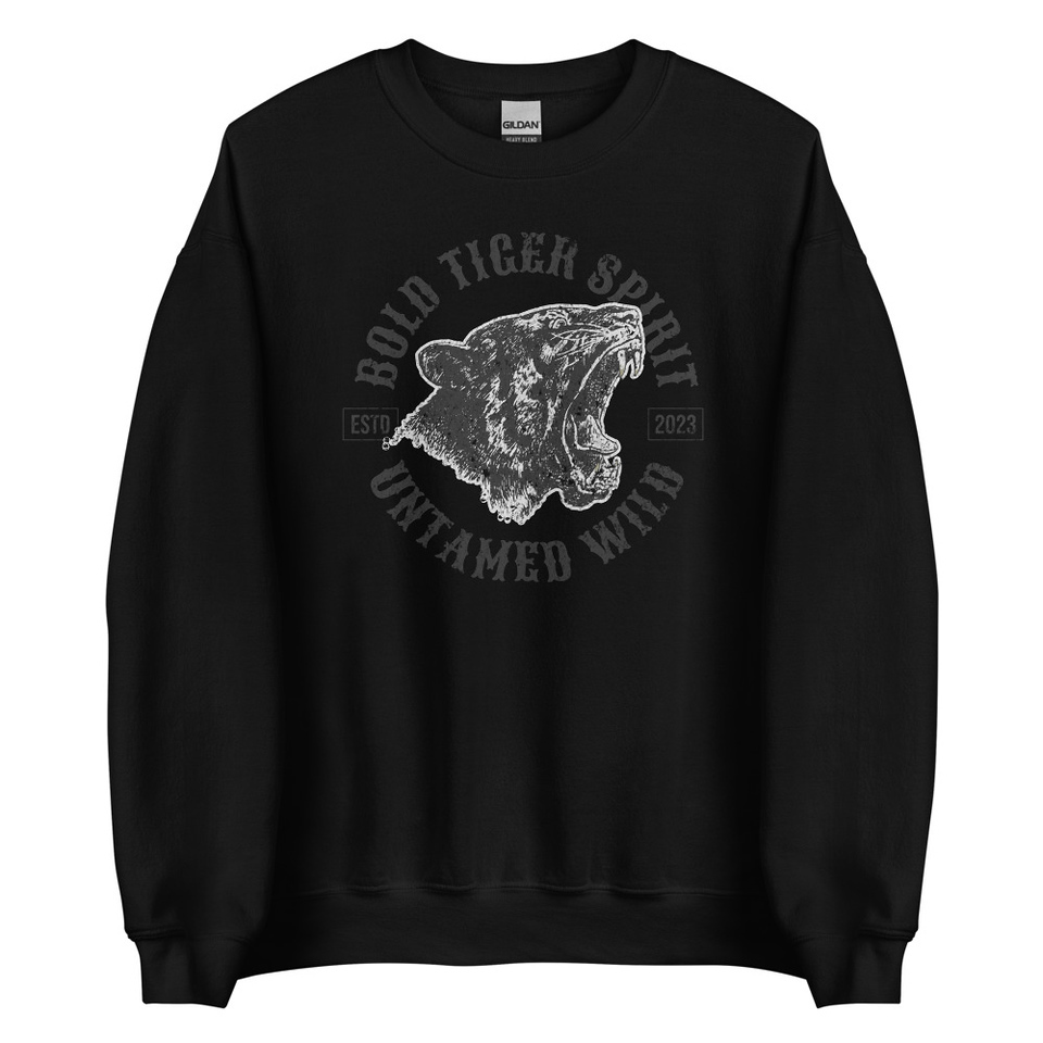 Bold Tiger Spirit Unisex Crew Neck Sweatshirt