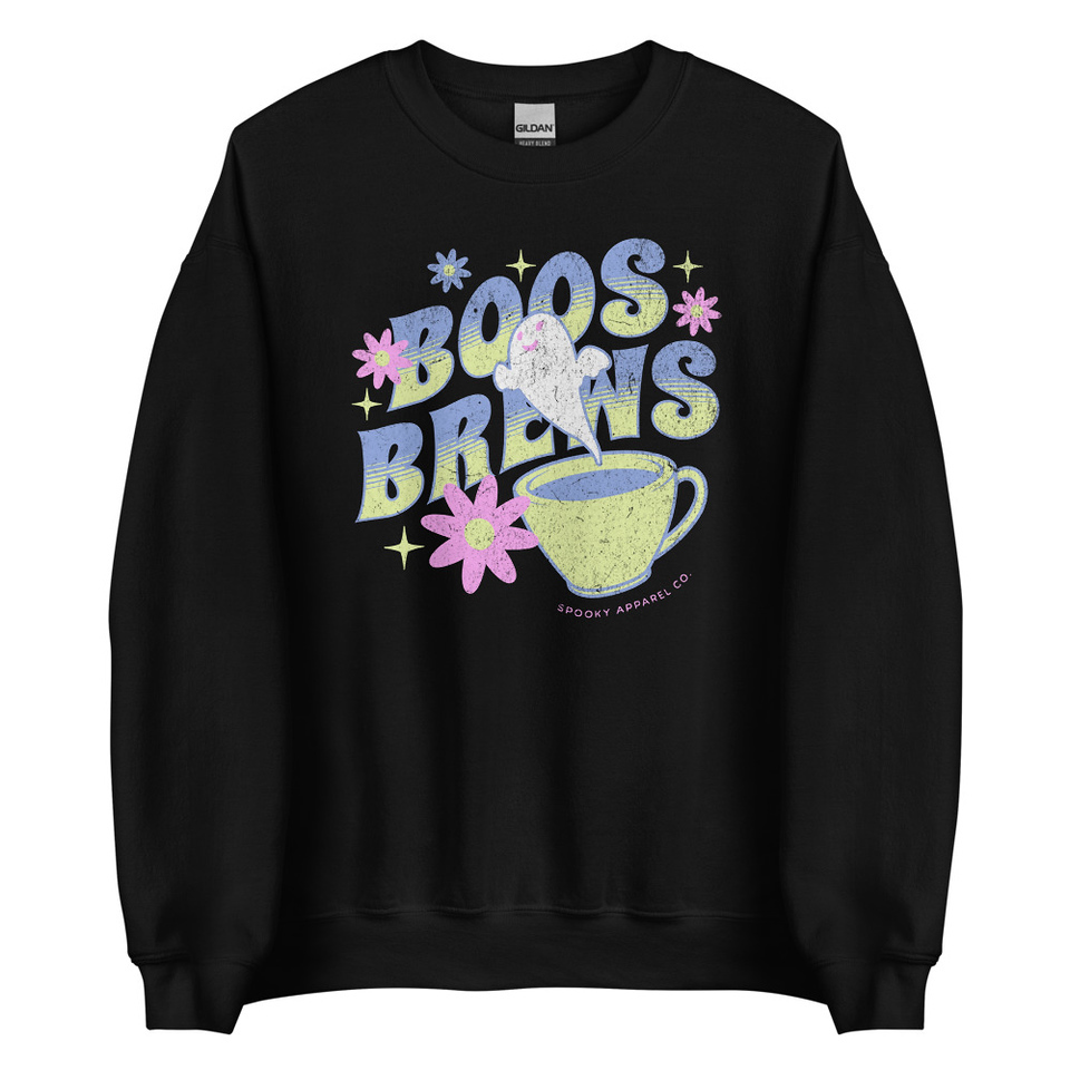 Boos + Brews - Halloween Unisex Crew Neck Sweatshirt