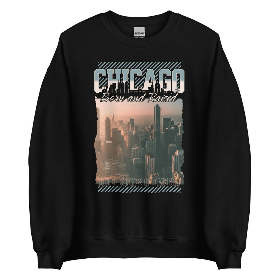 Born and Raised Unisex Crew Neck Sweatshirt