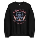 Bowling Derby Champs - Grunge Skull Unisex Crew Neck Sweatshirt