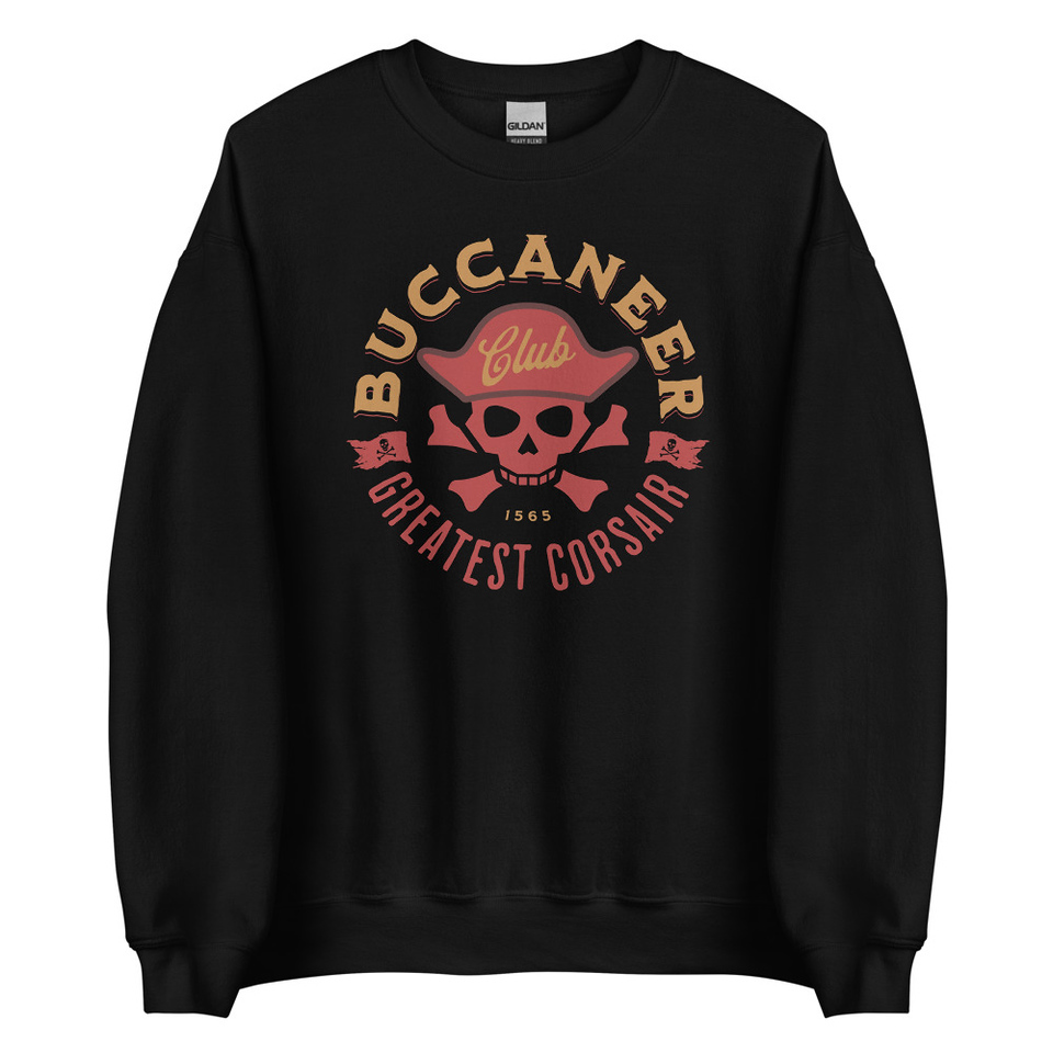 Buccaneer Club - Pirate Skull Unisex Crew Neck Sweatshirt