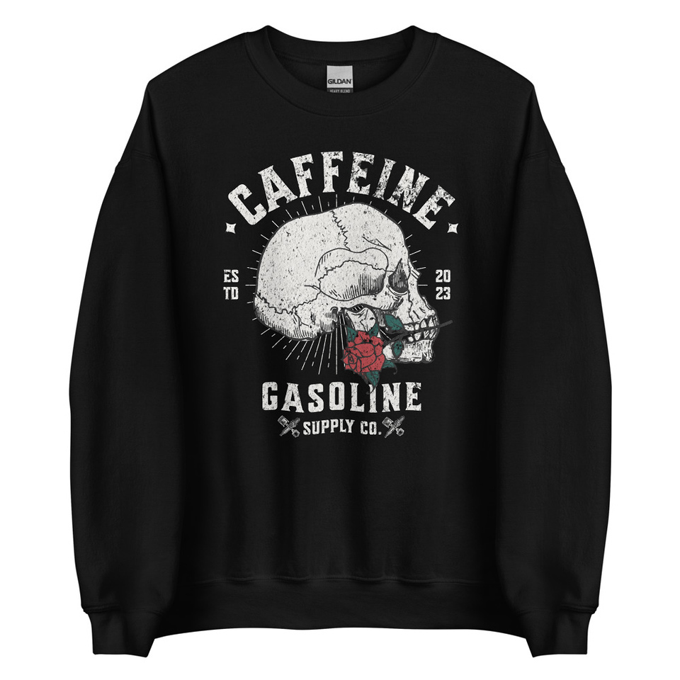 CAFFEINE GASOLINE Unisex Crew Neck Sweatshirt