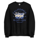 California Beach Vibes - Retro Camper Van Unisex Crew Neck Sweatshirt