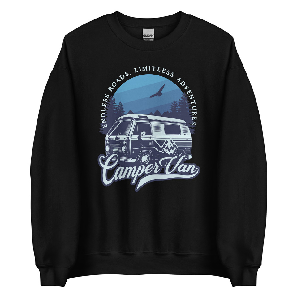 Campervan Unisex Crew Neck Sweatshirt