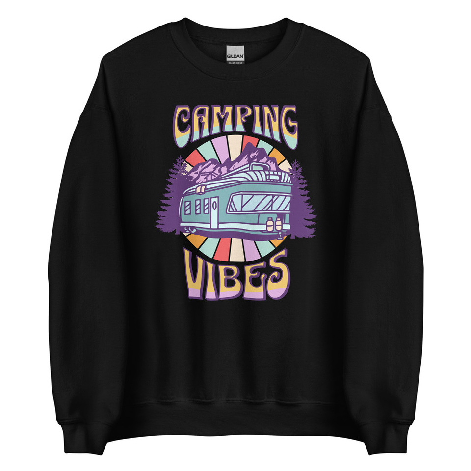 Camping Vibes Unisex Crew Neck Sweatshirt