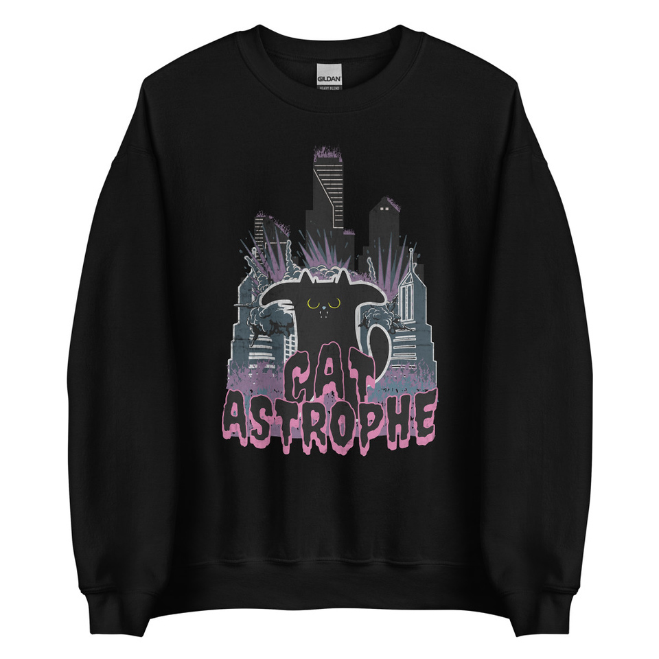 cat-astrophe Unisex Crew Neck Sweatshirt