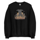Catzilla - Funny Comic Animal Unisex Crew Neck Sweatshirt