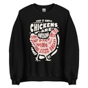 Chickens Are Awesome - Butcher Cuts Unisex Crew Neck Sweatshirt