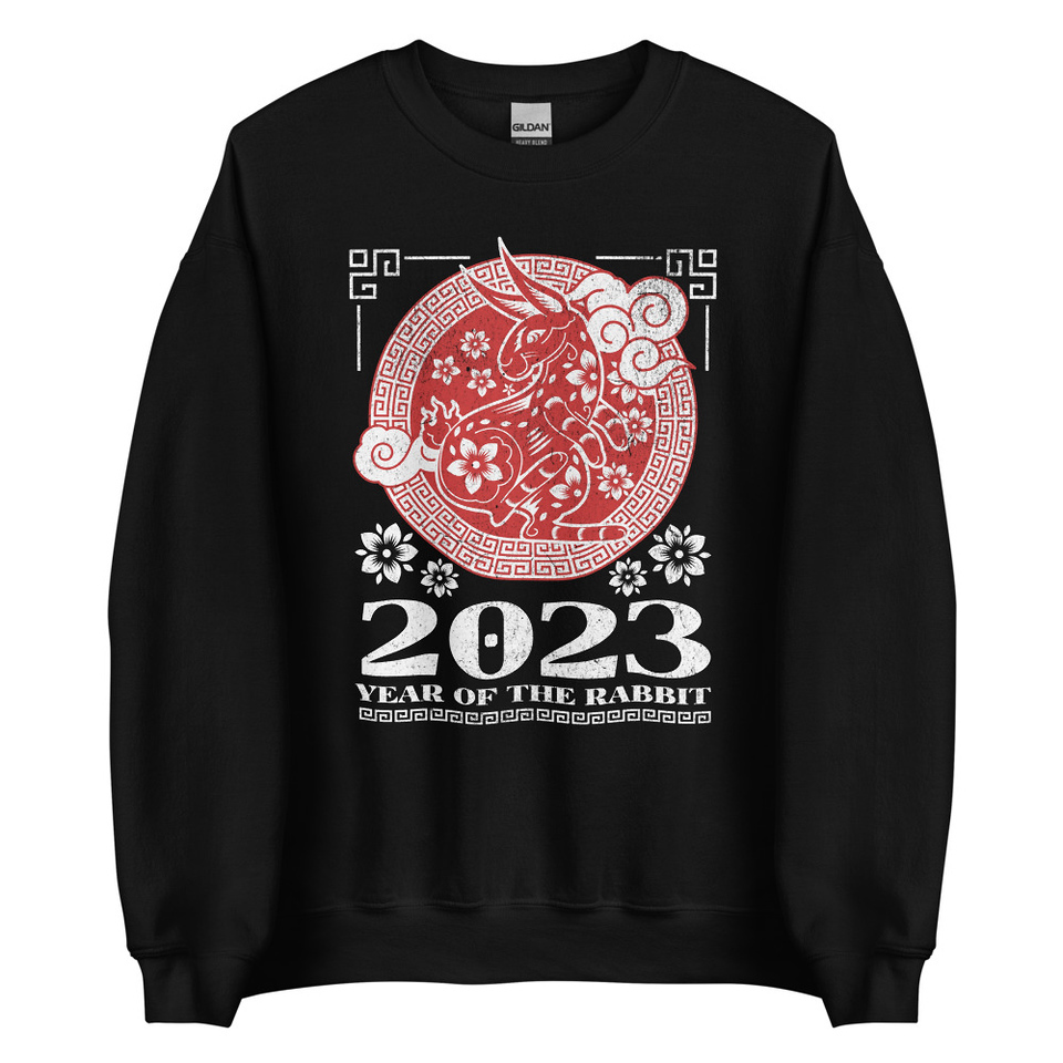 Chinese Lunar Year - Rabbit Unisex Crew Neck Sweatshirt