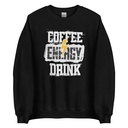 Coffee Energy Drink - Grunge Bolt Unisex Crew Neck Sweatshirt
