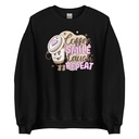 Coffee is Happiness - Retro Cartoon Mascot Unisex Crew Neck Sweatshirt