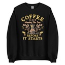 Coffee, The art of Winning The Day Unisex Crew Neck Sweatshirt