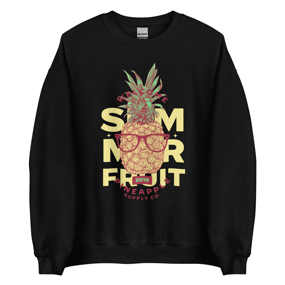 Cool Pineapple - Tropical Fruit Unisex Crew Neck Sweatshirt