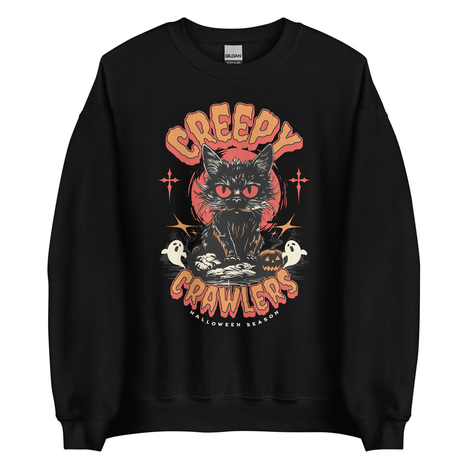 Creepy Crawlers Halloween Unisex Crew Neck Sweatshirt