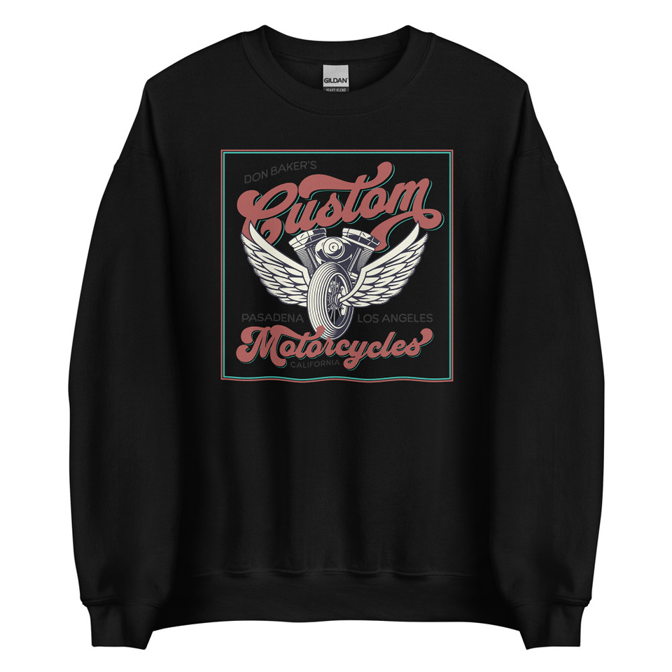 custom motorcycle  Unisex Crew Neck Sweatshirt