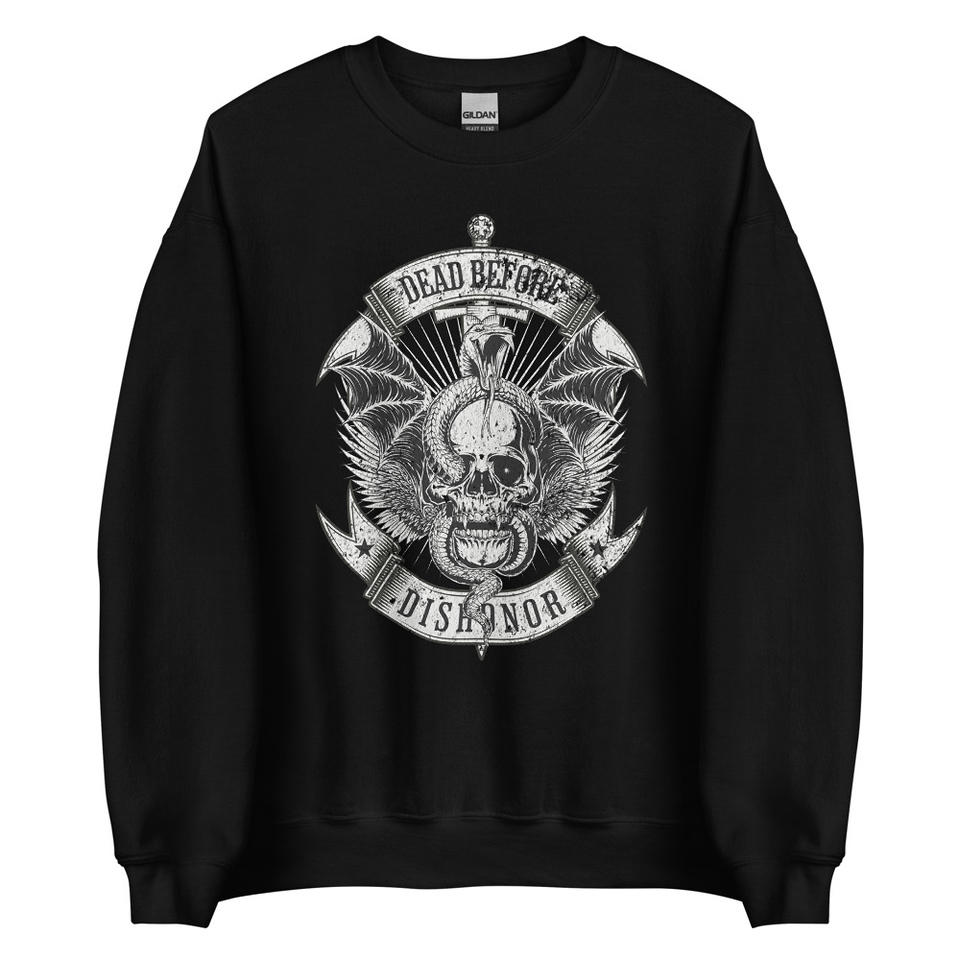 DEAD BEFORE DISHONOR Unisex Crew Neck Sweatshirt