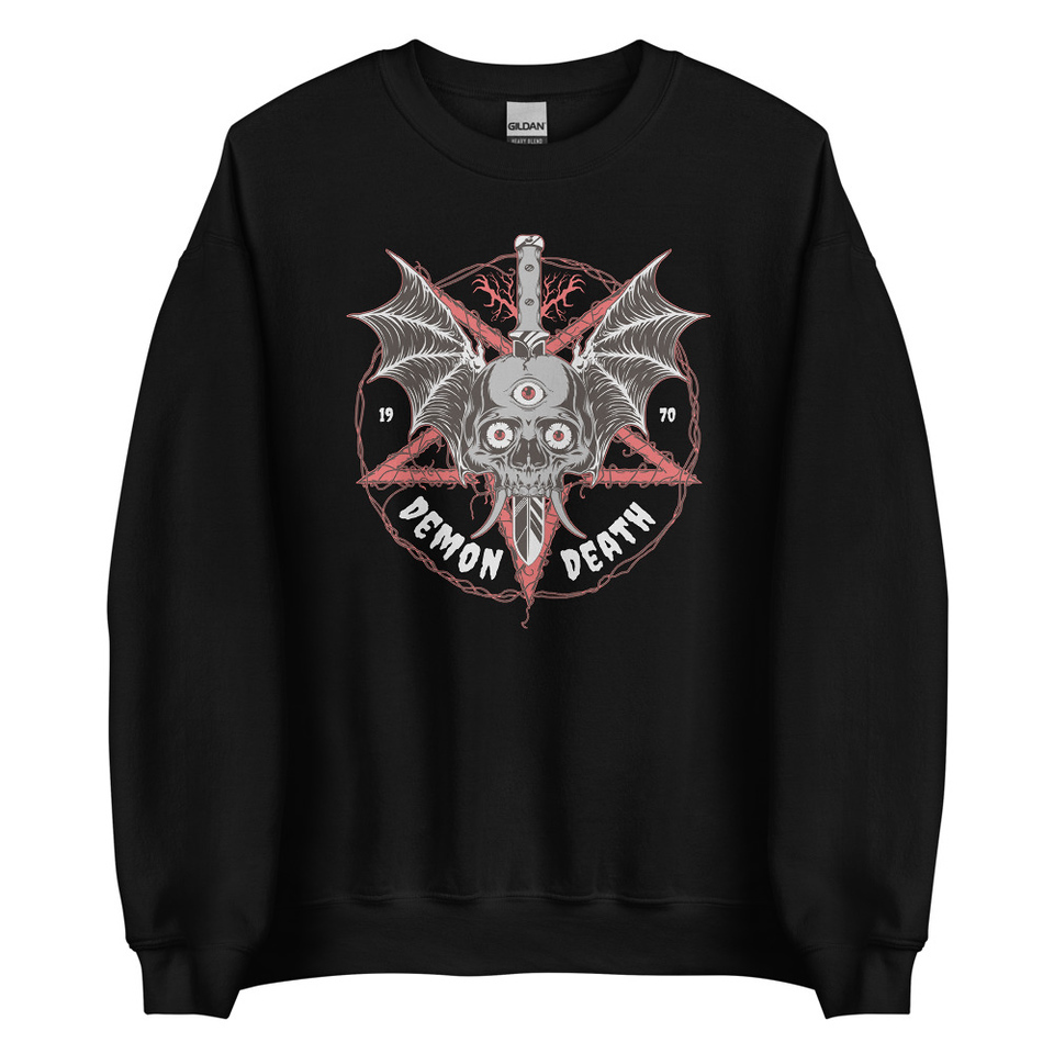 DEMON DEATH Unisex Crew Neck Sweatshirt