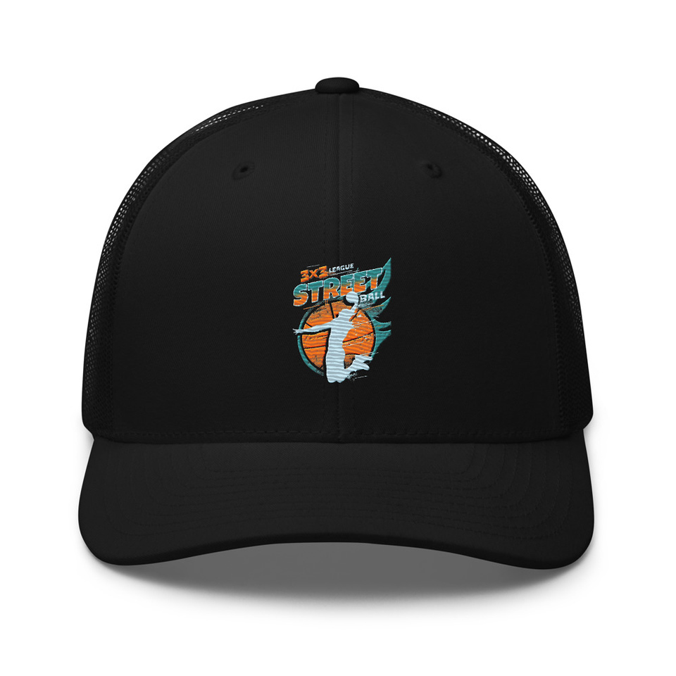 3x3 Basketball League Retro Trucker Hat