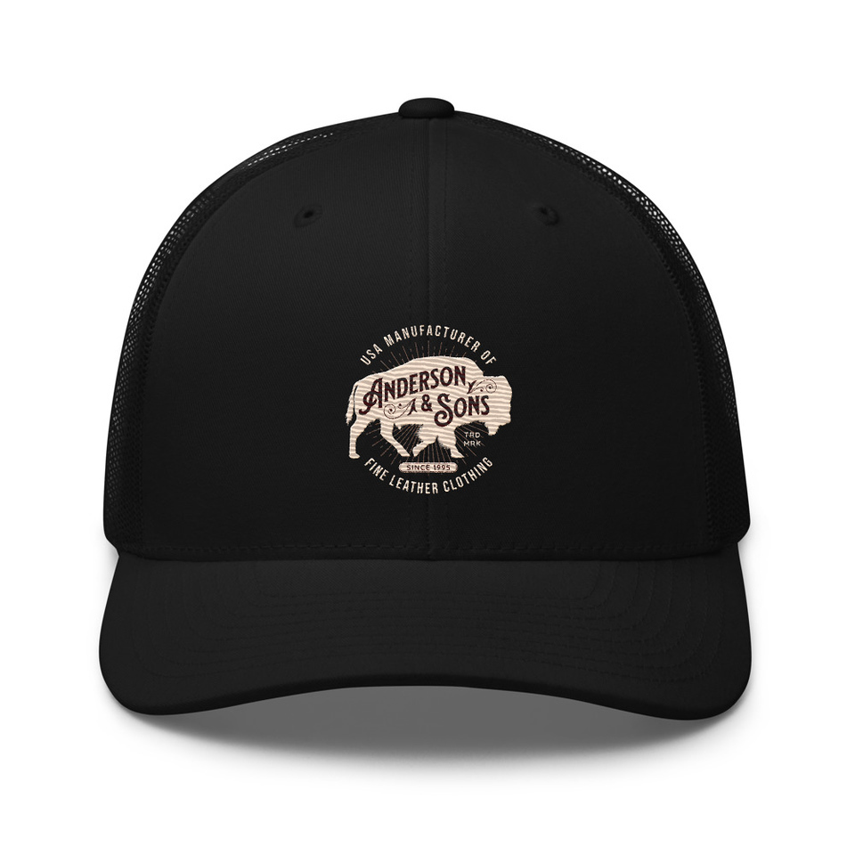 Anderson & Sons Leather Clothing - Buffalo Retro Trucker Hat