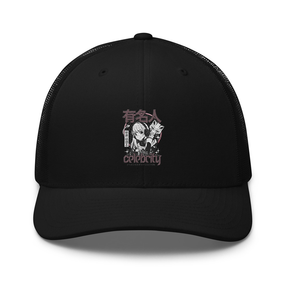 Anime Celebrity Girl - Japanese Cyber Streetwear Retro Trucker Hat