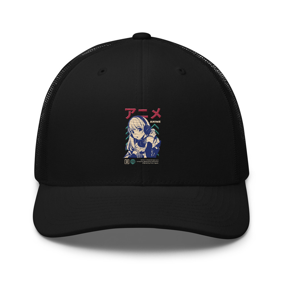 Anime Girl Retro Trucker Hat