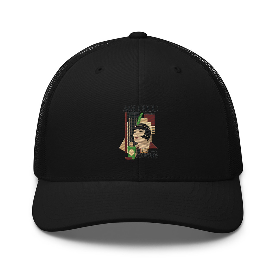 Art Deco Elegance Toujours Retro Trucker Hat