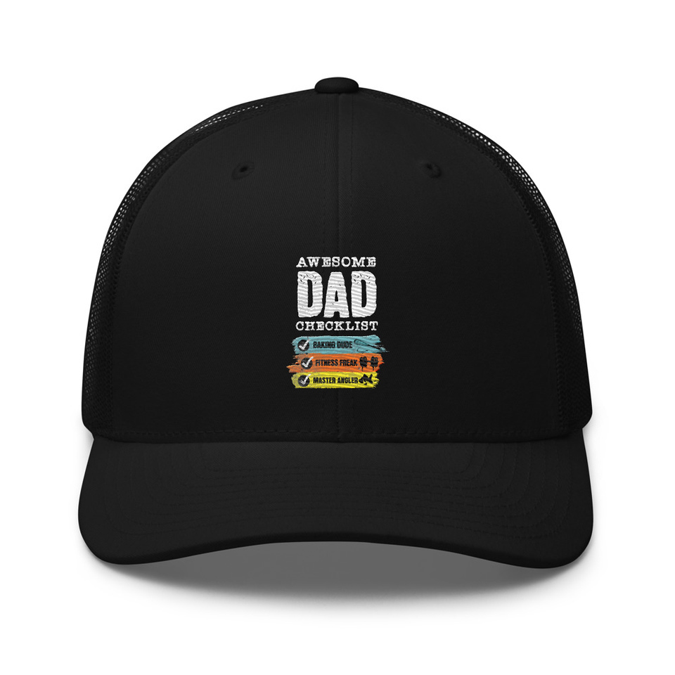 Awesome Dad Checklist Retro Trucker Hat