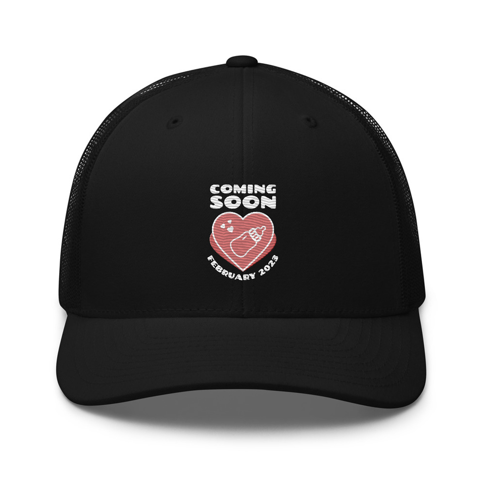 Baby Announcement - Feeding Bottle Retro Trucker Hat