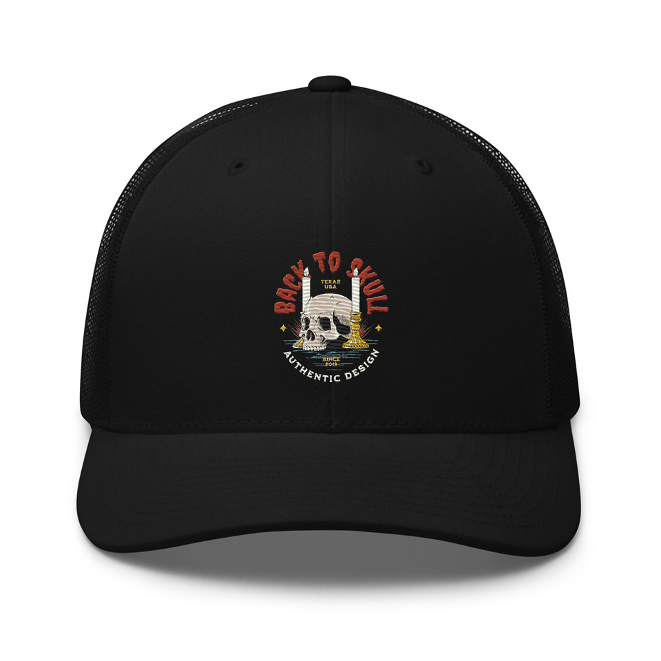 Back to Skull - Authenthic Design  Retro Trucker Hat