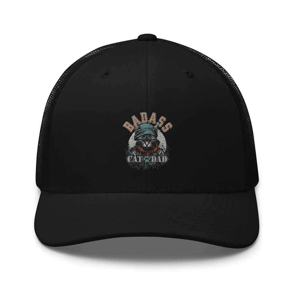 BADASS CAT DAT Retro Trucker Hat