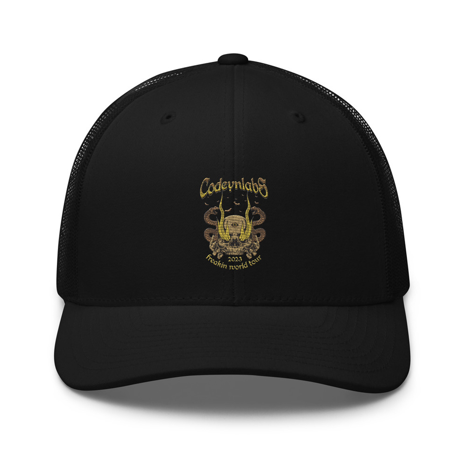 Band Merchandise Tour Illustration Retro Trucker Hat
