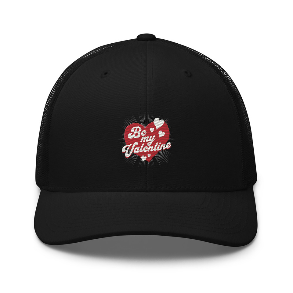 Be my Valentine - Love Heart Retro Trucker Hat