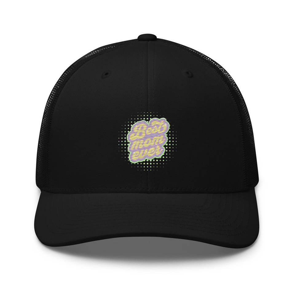 Best Mom Ever - Retro Typography Retro Trucker Hat
