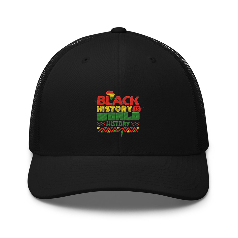Black History is World History - Heritage Awareness Retro Trucker Hat
