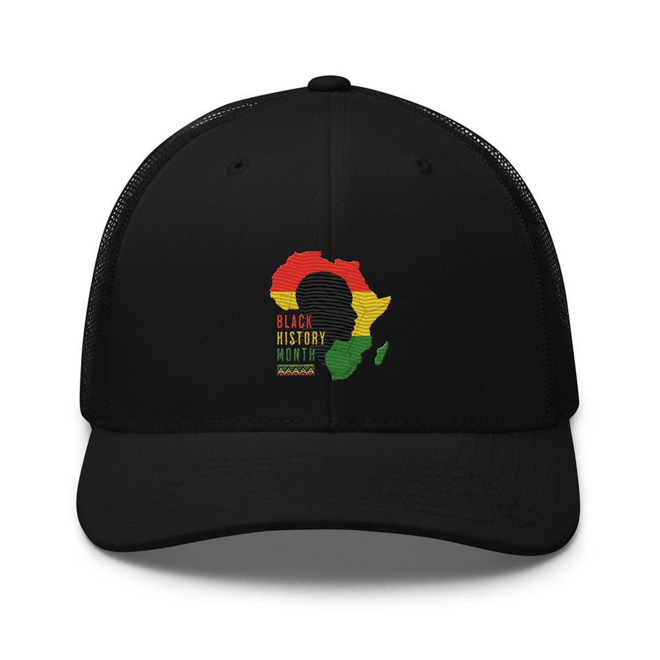 Black History Month - African Continent Retro Trucker Hat