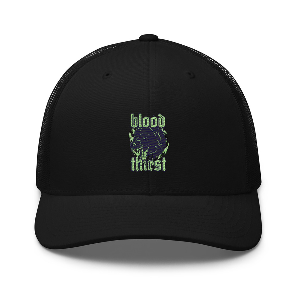 Blood Thirst - Neon Dog Retro Trucker Hat