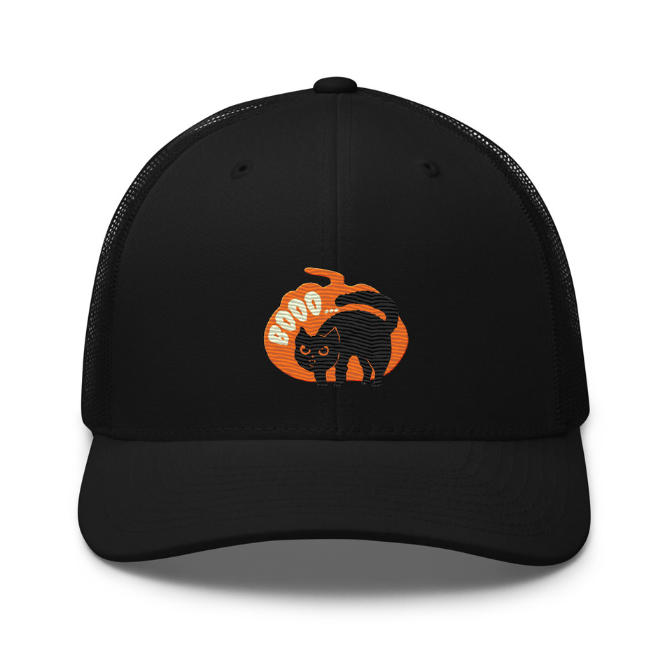 Boo - Scay Cute Cat Retro Trucker Hat