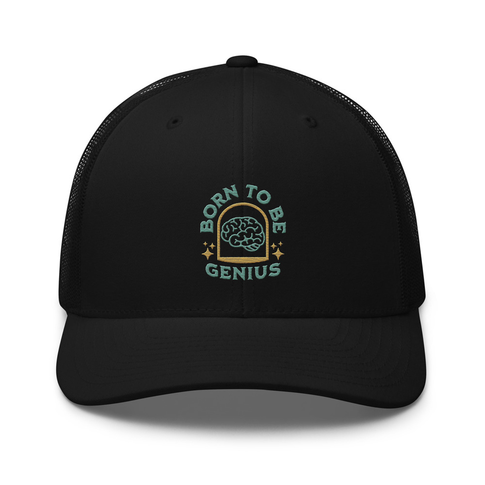 Born To Be Genius - Brain Retro Trucker Hat
