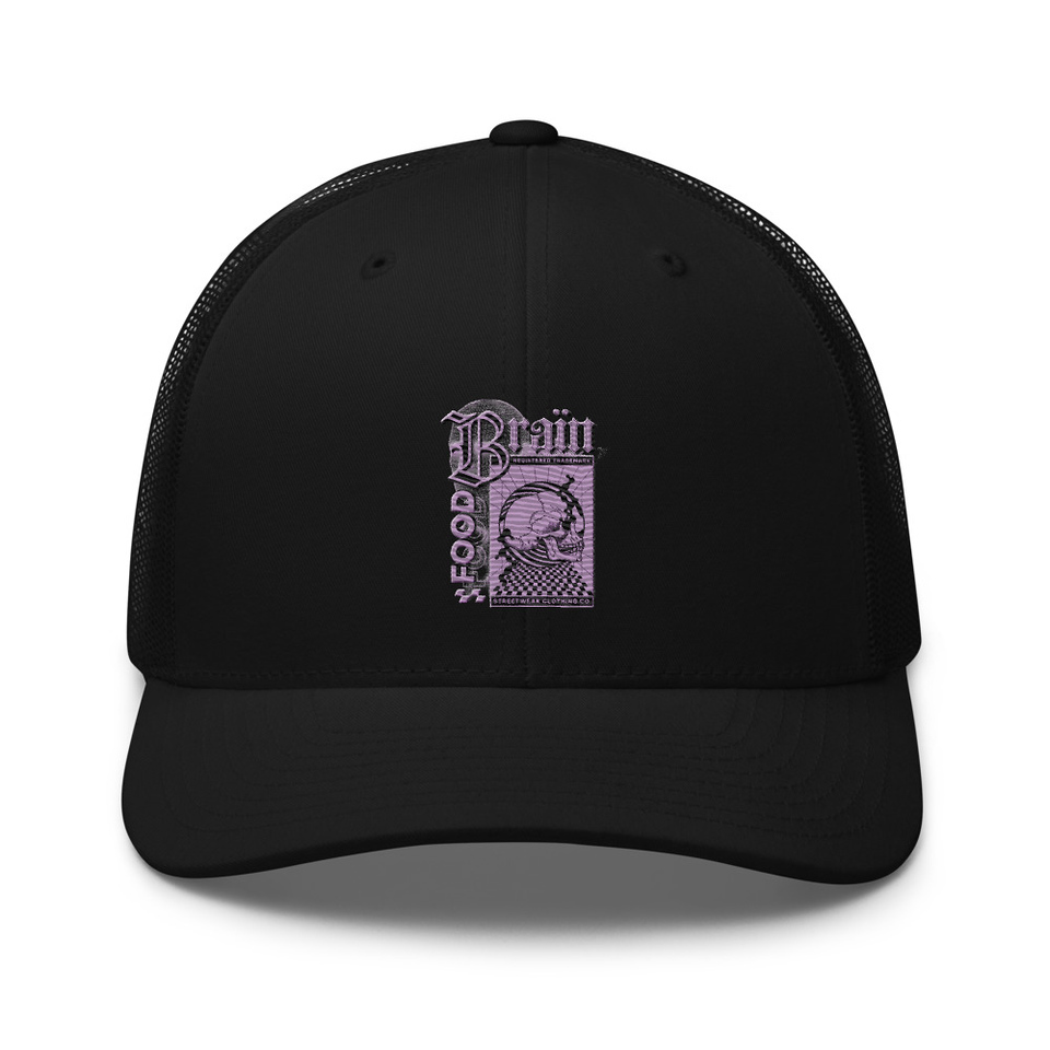 Brain Food - Y2K Skull Streetwear Retro Trucker Hat