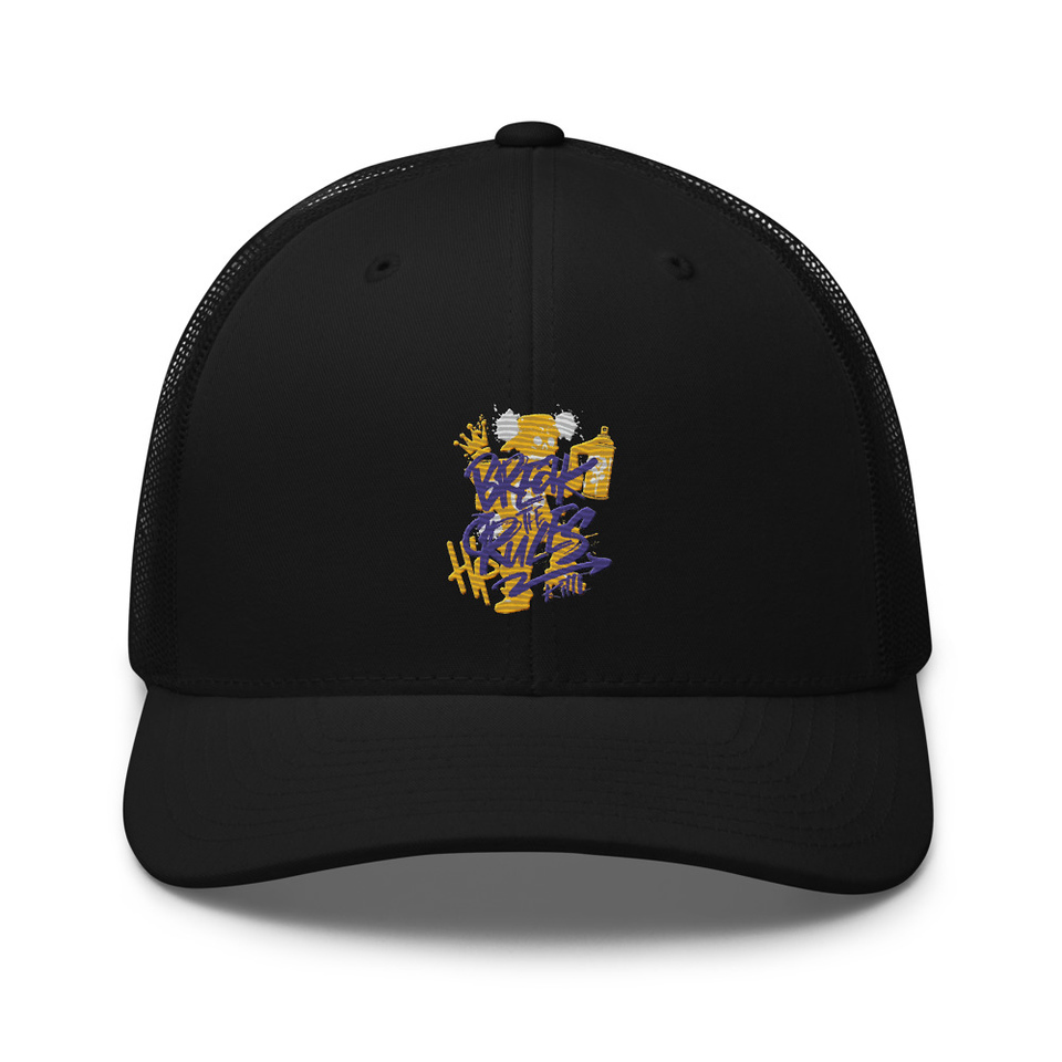 Break the Rules Graffiti - Spray Paint Retro Trucker Hat