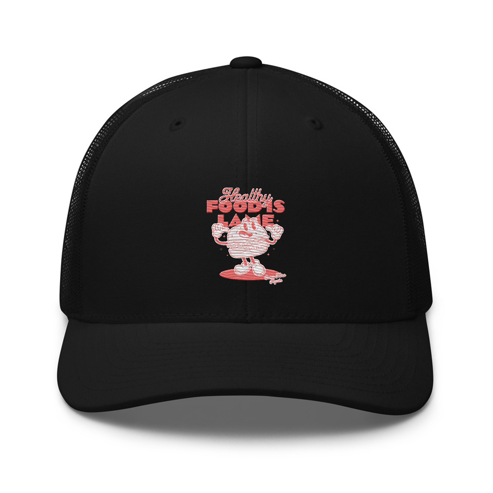 Burger Mascot Retro Trucker Hat