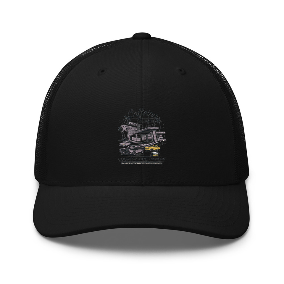 Caffeine Cruisers Retro Trucker Hat