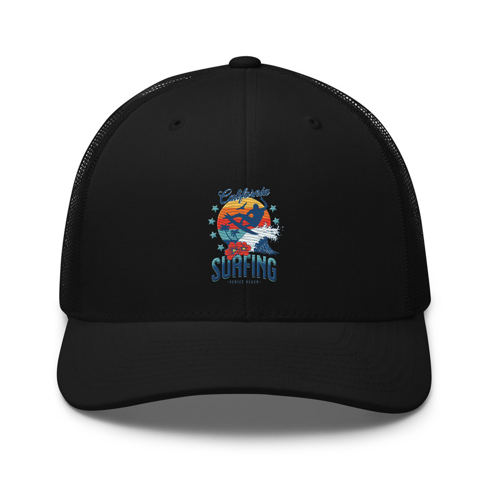 California Surfing - Palm Beach Retro Trucker Hat