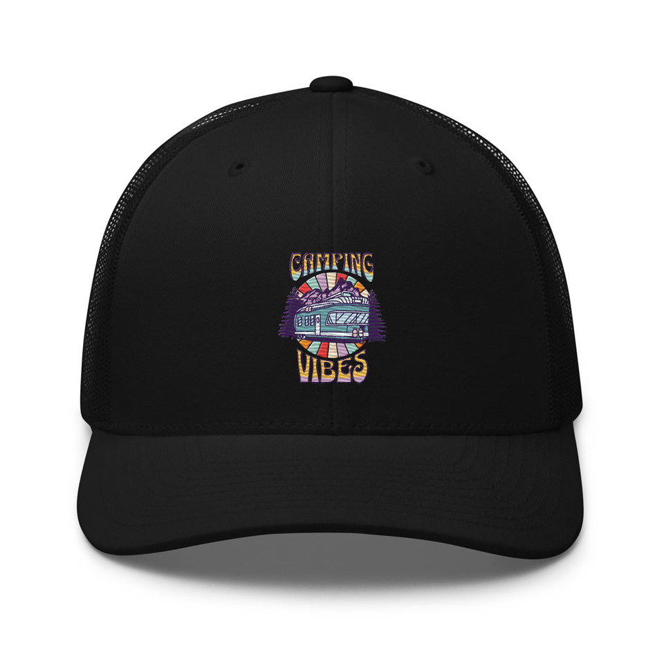 Camping Vibes Retro Trucker Hat