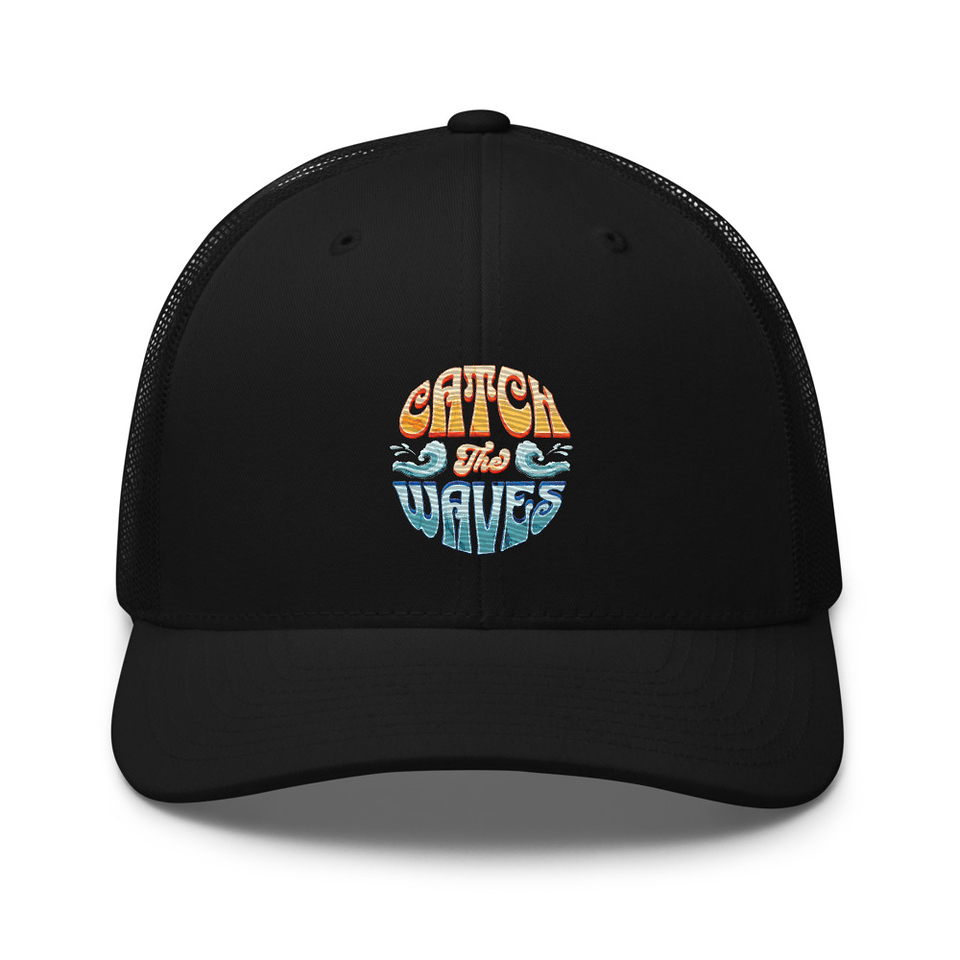 Catch the Waves - Beach Vibe Retro Trucker Hat