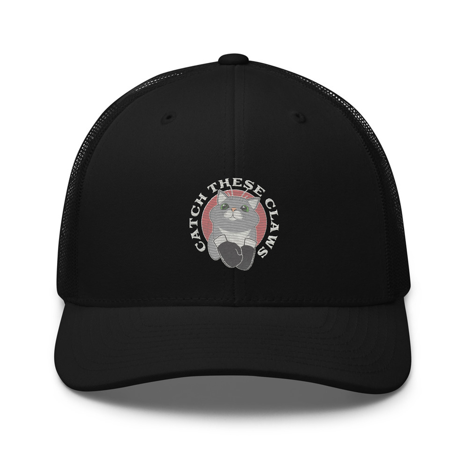 Catch These Claws - Cute Cat Retro Trucker Hat